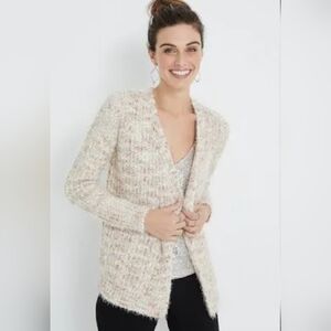 NWT Maurices Cream Tinsel Knit Cardigan